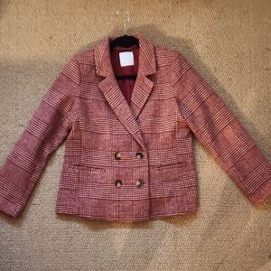LC Lauren Conrad Red Blazer Double-Breasted Jacket
